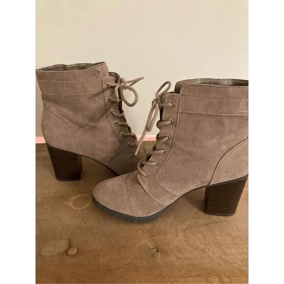 Just Fab 6.5 womens Janey booties boots shoes tan - Picture 4 of 6